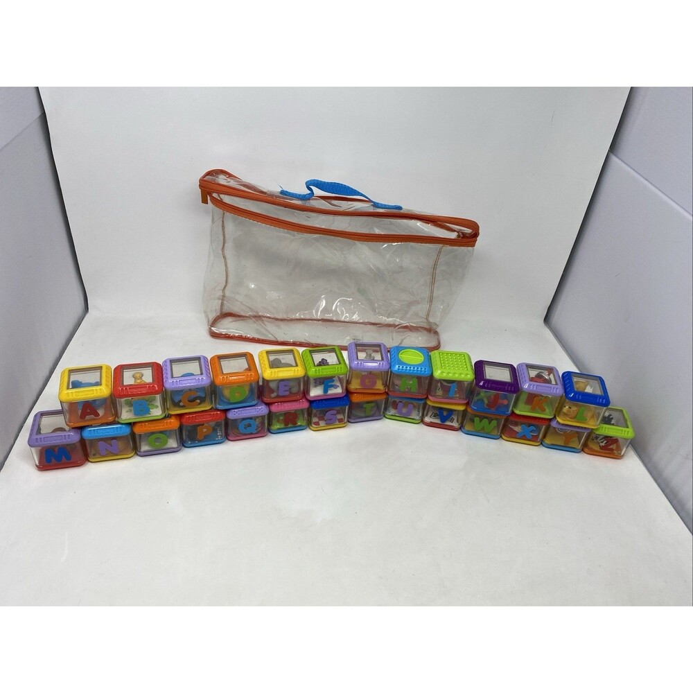 Fisher Price Peek a Boo Blocks Alphabet ABC Set of 26 with Bag From 2004
